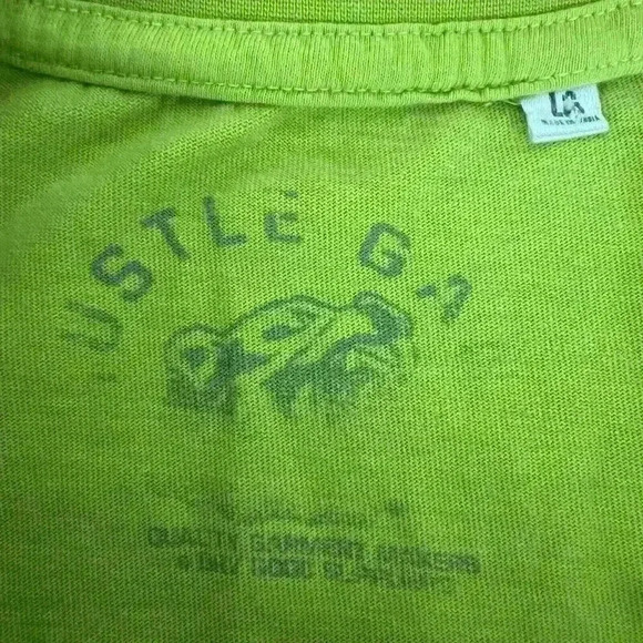 Hustle Gang - Pledge Allegiance - Size Large - Green Crew Neck Short Sleeve - Picture 8 of 10